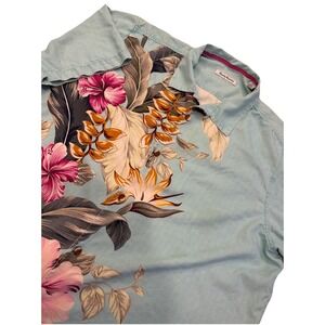 Tommy Bahama Vintage Men's Short Sleeve 100% Silk‎ Orchids Hawaiian Shirt XXL